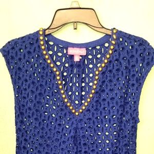 Lily Pulitzer navy beach cover up